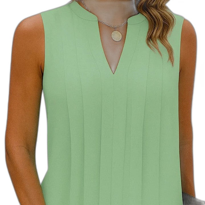 Effortless Black Midi Dress for Women with V Neck Sleeveless A Line Flowing Pockets Casual Style