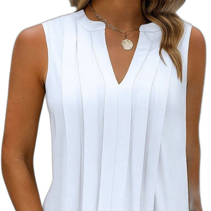 Effortless Black Midi Dress for Women with V Neck Sleeveless A Line Flowing Pockets Casual Style