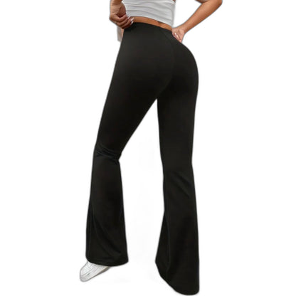 Effortless Black Pants for Women with High Waisted Wide Leg Casual Style