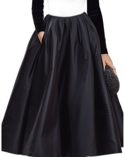 Effortless Black Satin Sweater for Women with Turtleneck Long Sleeve Bodycon Casual Style