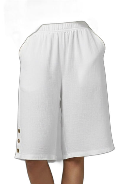 Effortless Black Shorts for Women with High Waisted Wide Leg Casual Style