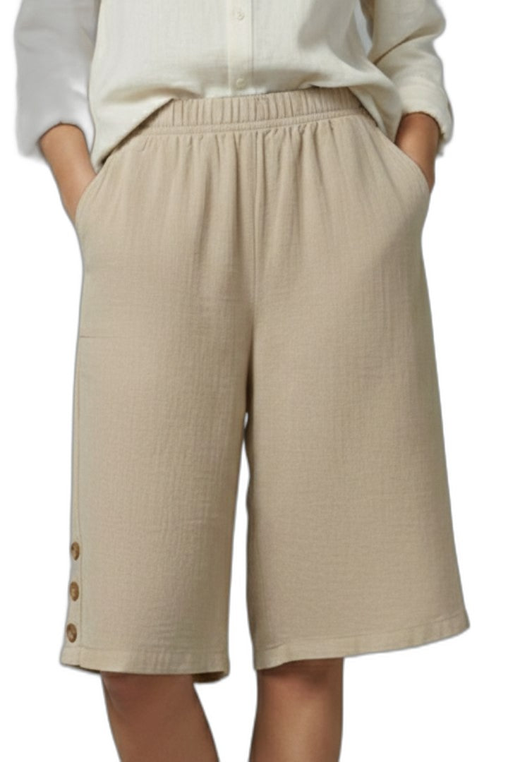 Effortless Black Shorts for Women with High Waisted Wide Leg Casual Style