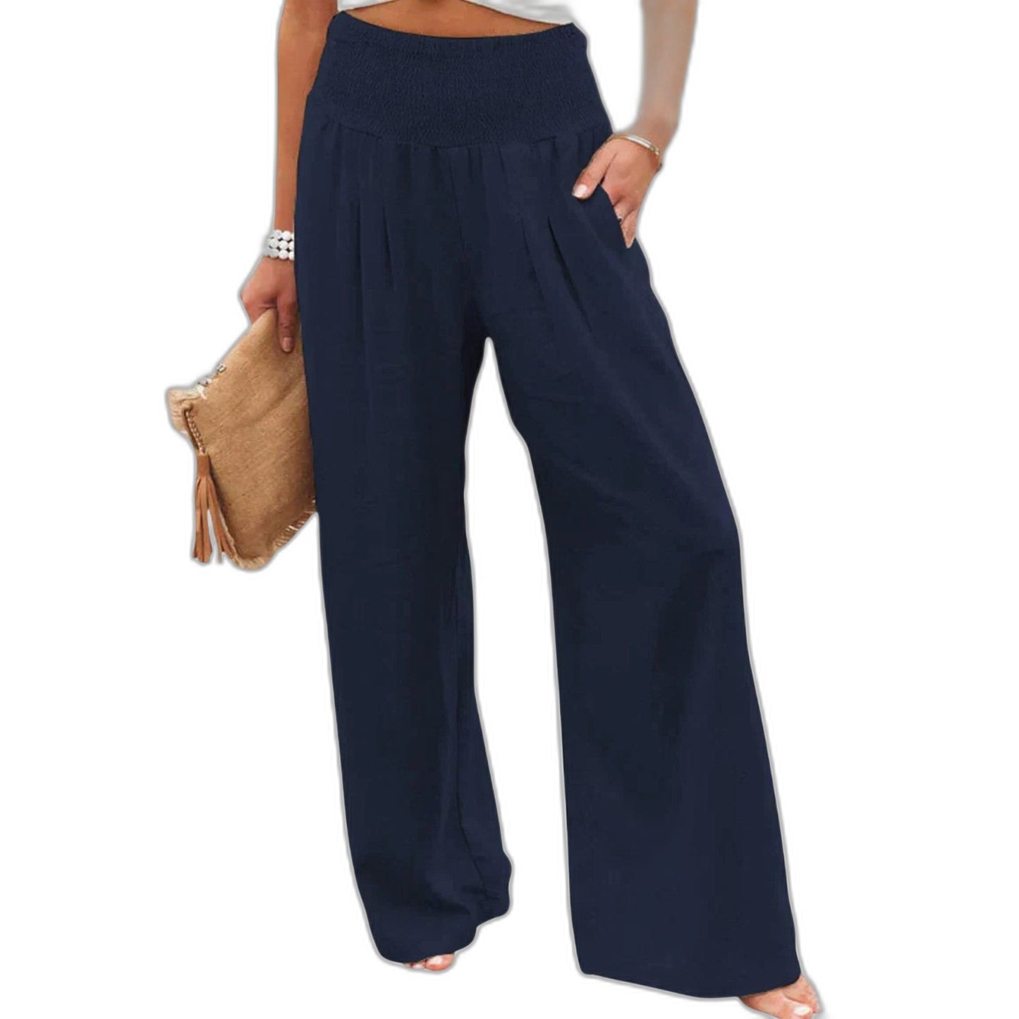Effortless Black Two Piece Set for Women with Cutout Wide Leg Casual Style