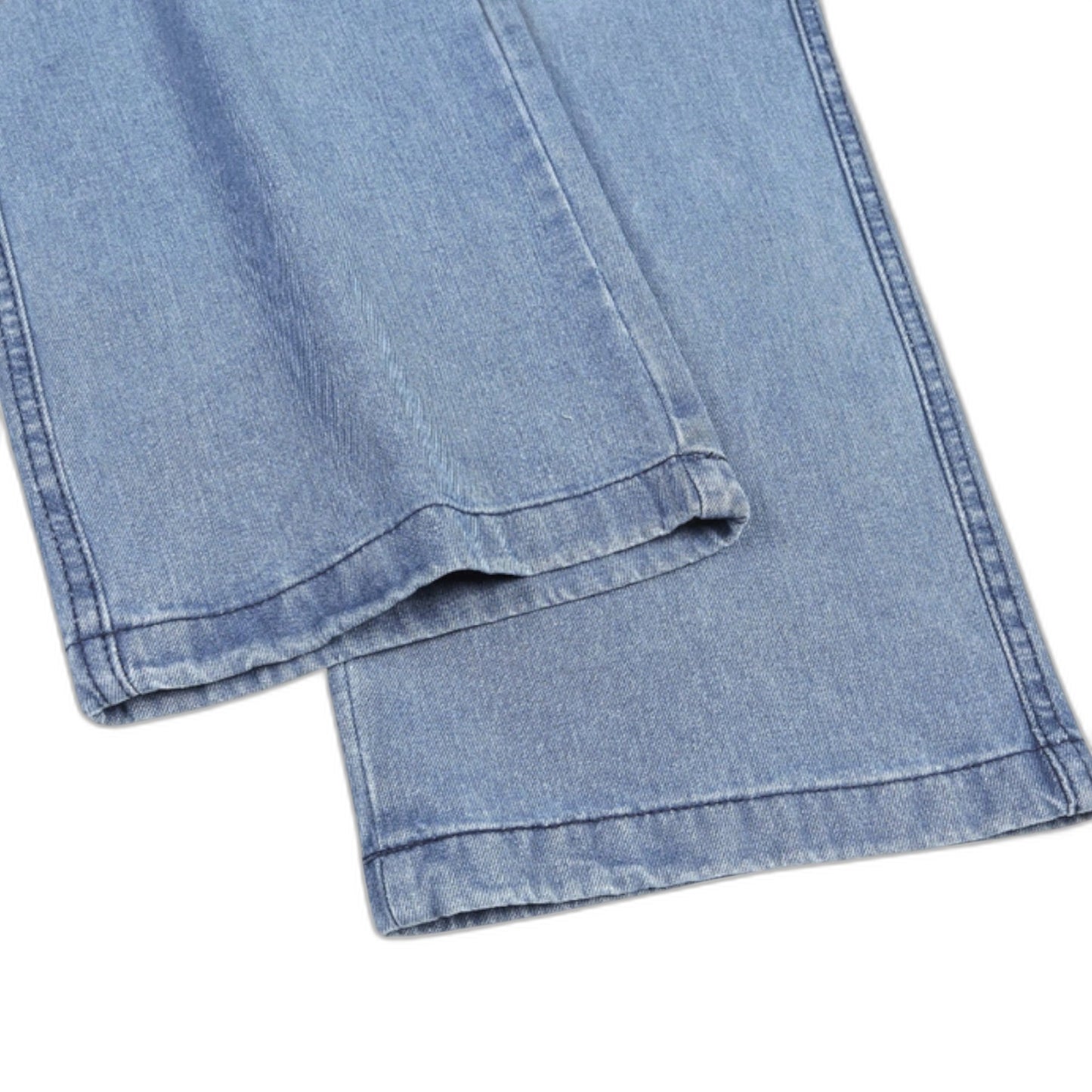 Effortless Blue Denim Jeans for Women with High Waisted Wide Leg Casual Style