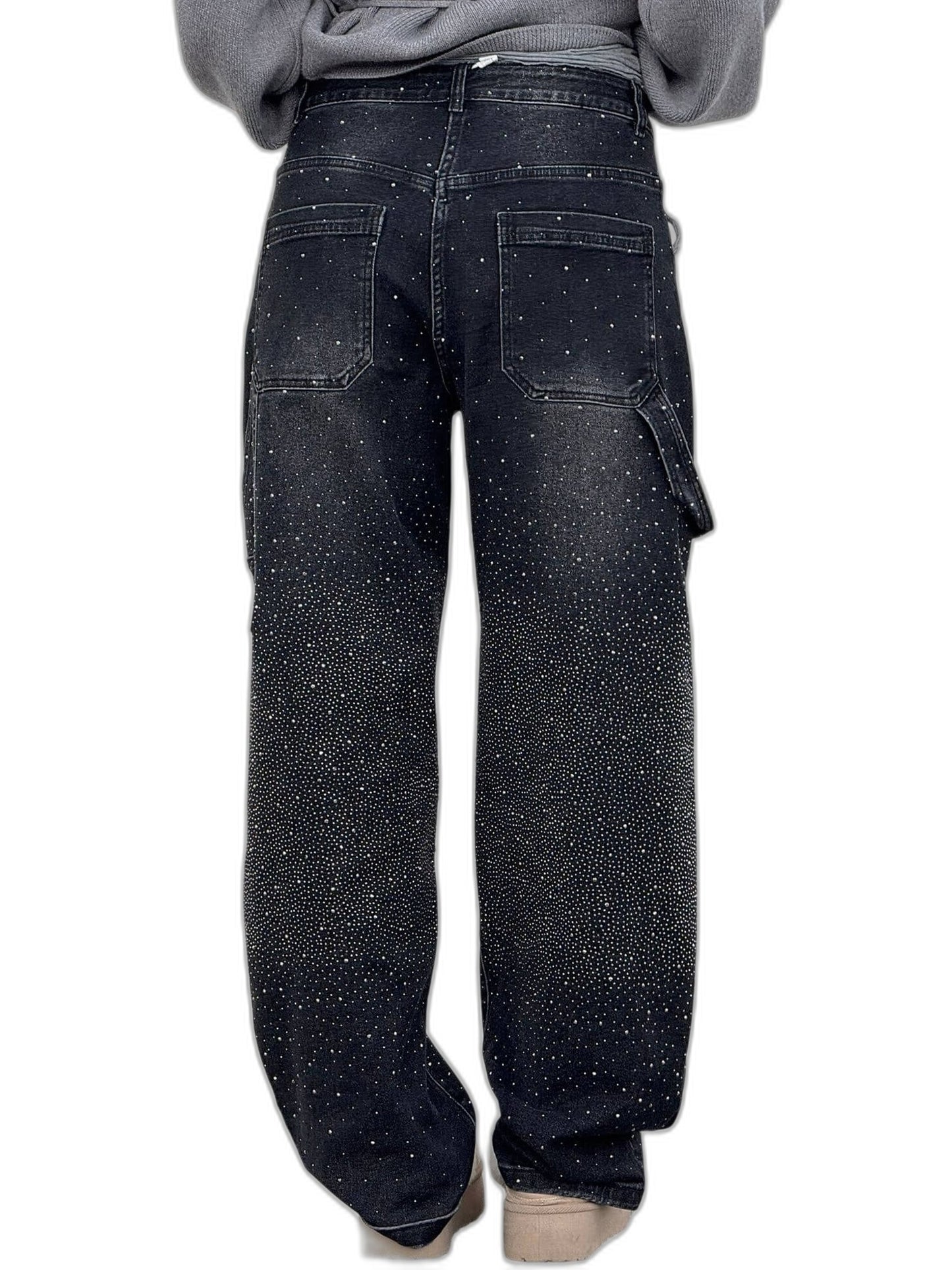 Effortless Blue Denim Jeans for Women with High Waisted Wide Leg Pockets Casual Style