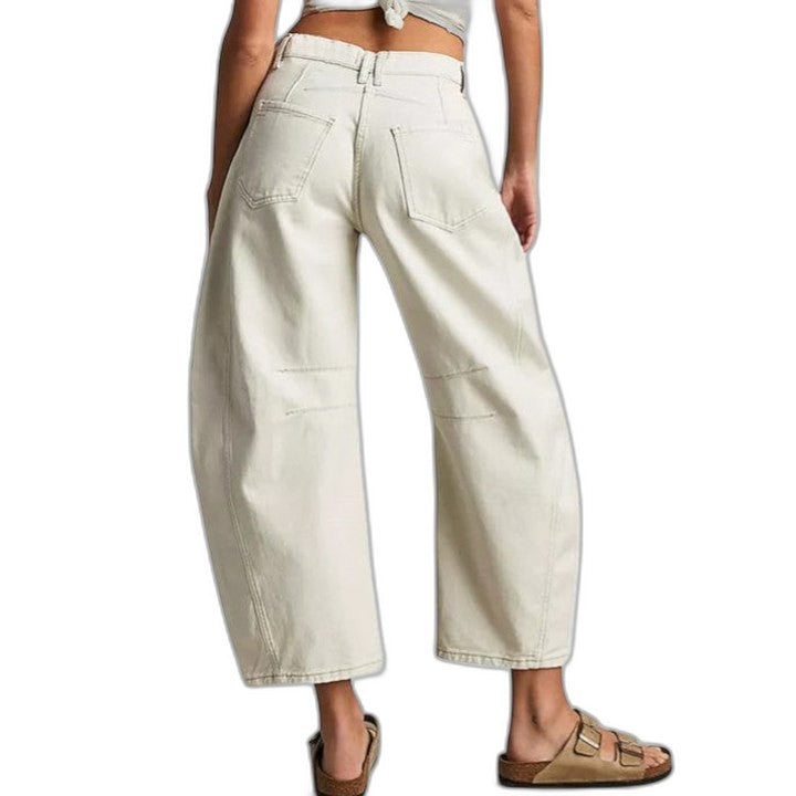 Effortless Blue Denim Jeans for Women with Wide Leg Casual Style