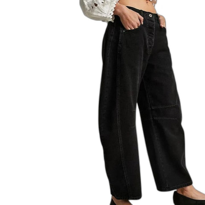 Effortless Blue Denim Jeans for Women with Wide Leg Casual Style
