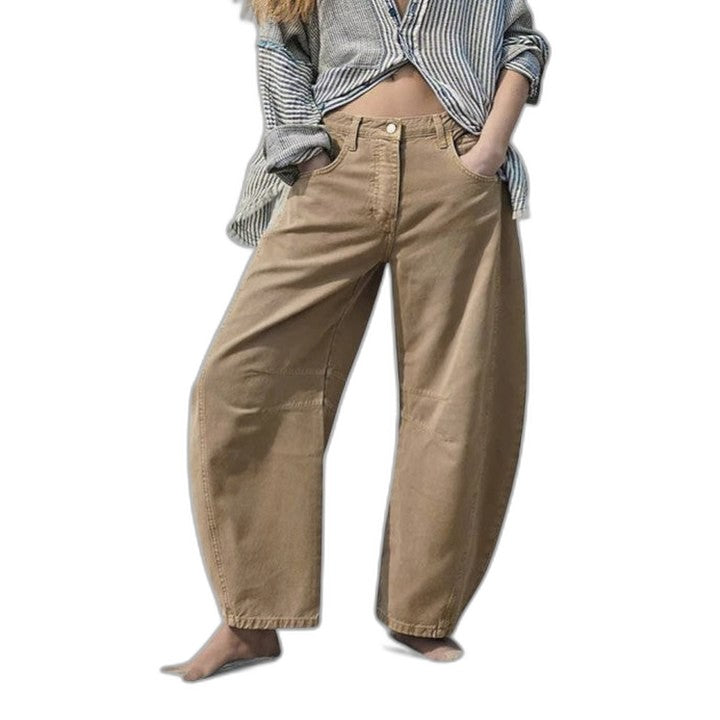 Effortless Blue Denim Jeans for Women with Wide Leg Casual Style