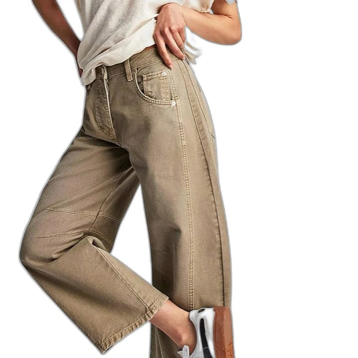 Effortless Blue Denim Jeans for Women with Wide Leg Casual Style