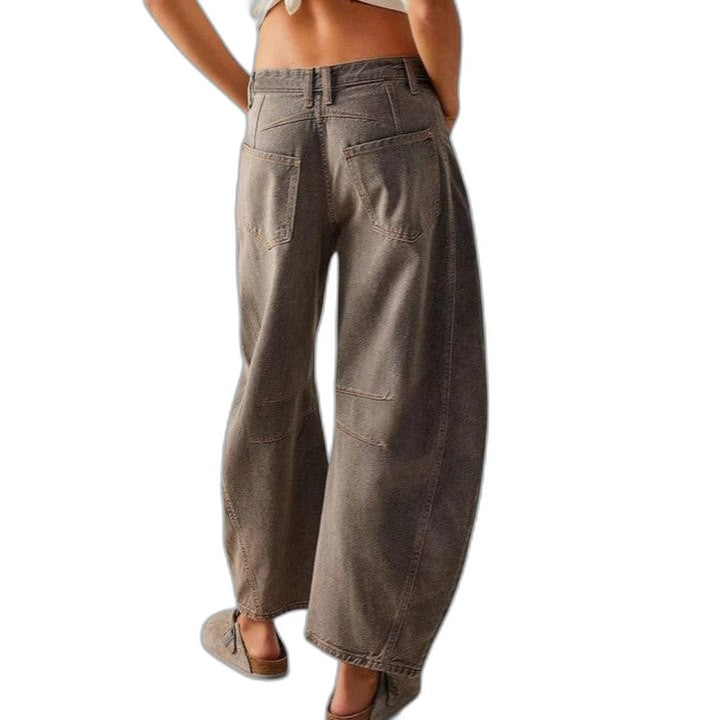 Effortless Blue Denim Jeans for Women with Wide Leg Casual Style