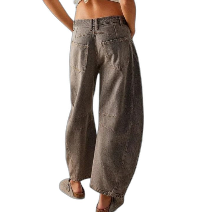 Effortless Blue Denim Jeans for Women with Wide Leg Casual Style