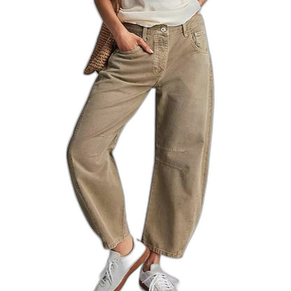 Effortless Blue Denim Jeans for Women with Wide Leg Casual Style