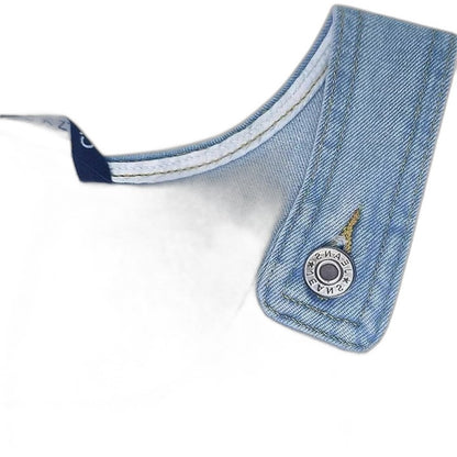 Effortless Blue Denim Midi Dress for Women with V Neck Sleeveless A Line Pockets Casual Style
