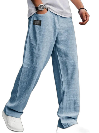 Effortless Blue Denim Wide Leg Pants for Women with High Waisted Casual Style