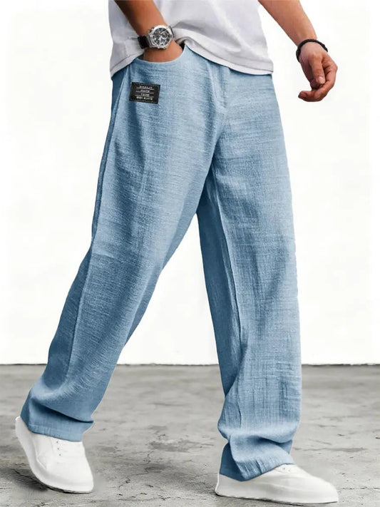 Effortless Blue Denim Wide Leg Pants for Women with High Waisted Casual Style