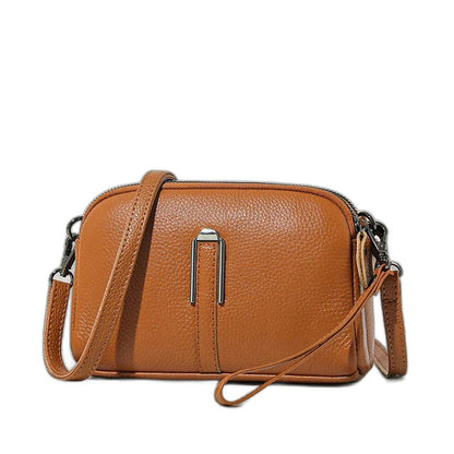 Effortless Blue Leather Crossbody Bag for Women with Casual Style