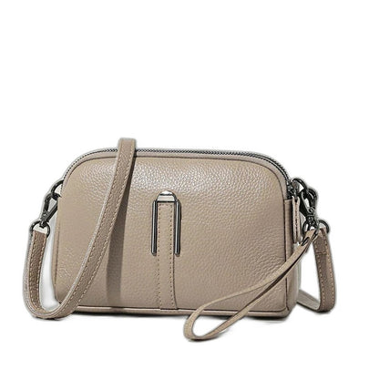 Effortless Blue Leather Crossbody Bag for Women with Casual Style