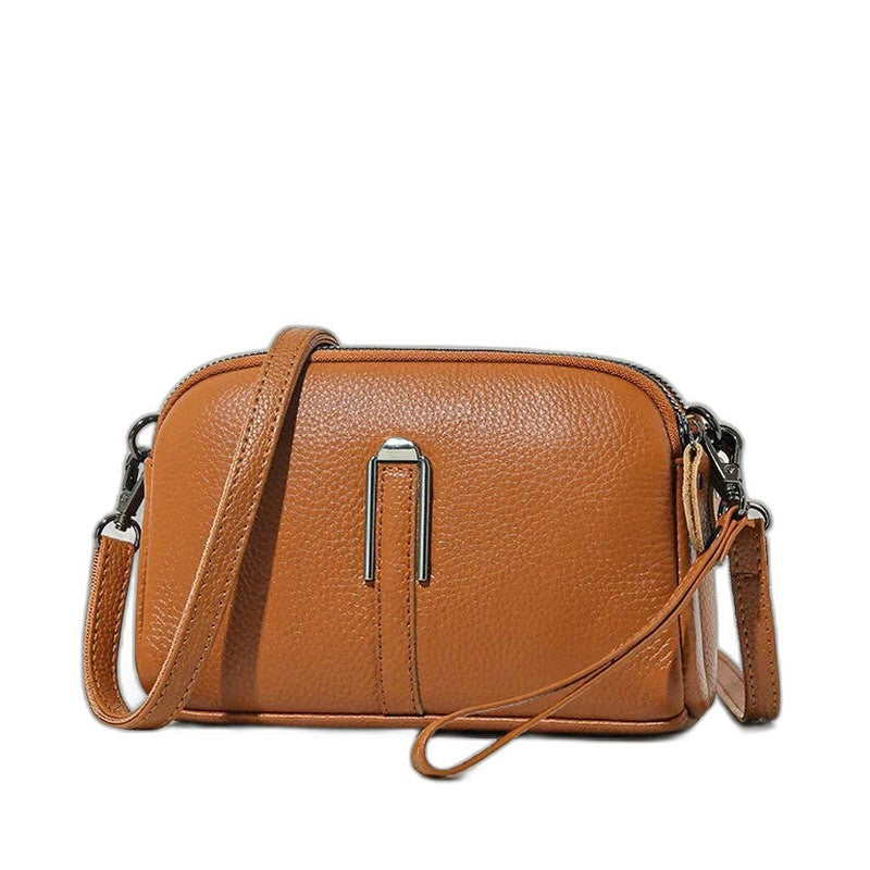 Effortless Blue Leather Crossbody Bag for Women with Shoulder Casual Style