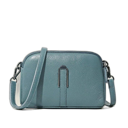 Effortless Blue Leather Crossbody Bag for Women with Shoulder Casual Style
