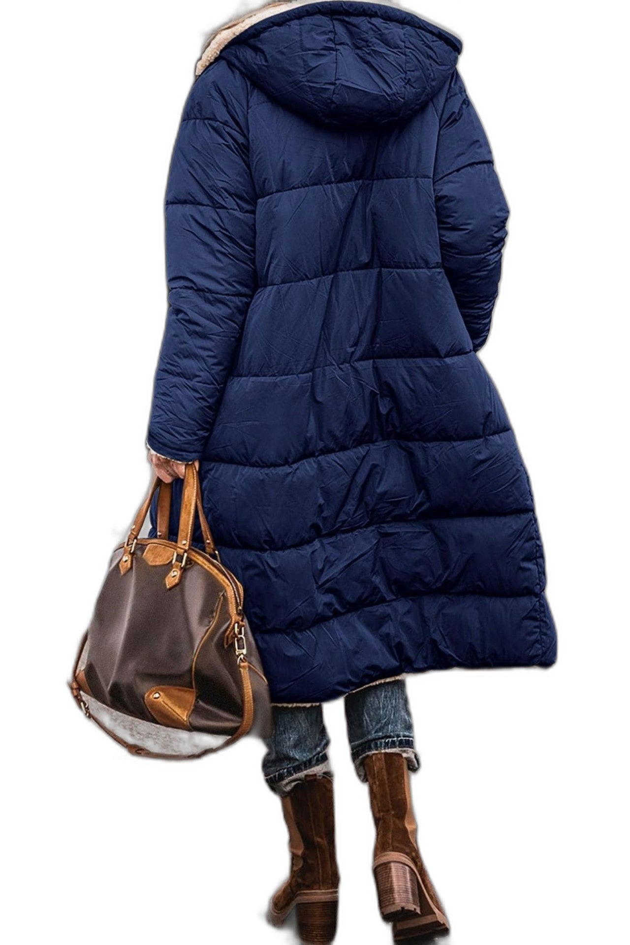 Effortless Brown Coat for Women with Collared Long Sleeve Belted Oversized Casual Style