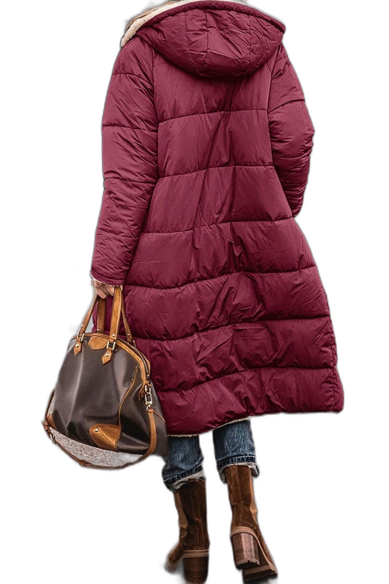 Effortless Brown Coat for Women with Collared Long Sleeve Belted Oversized Casual Style