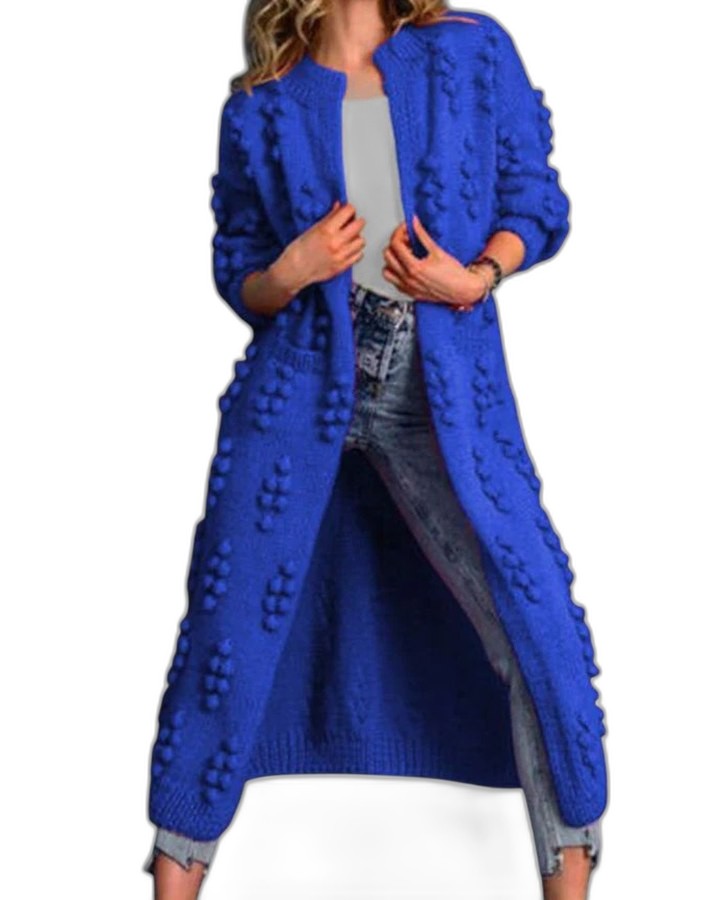 Effortless Brown Knit Cardigan Sweater for Women with Collared Long Sleeve Oversized Casual Style