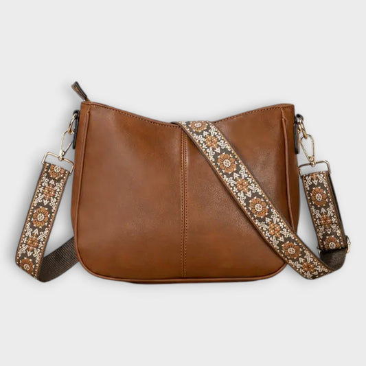 Effortless Brown Leather Crossbody Bag for Women with Casual Style