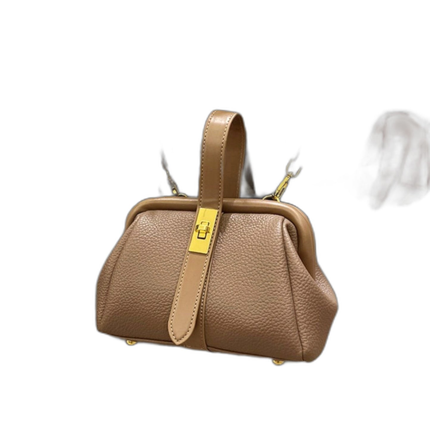 Effortless Brown Leather Crossbody Bag for Women with Casual Style