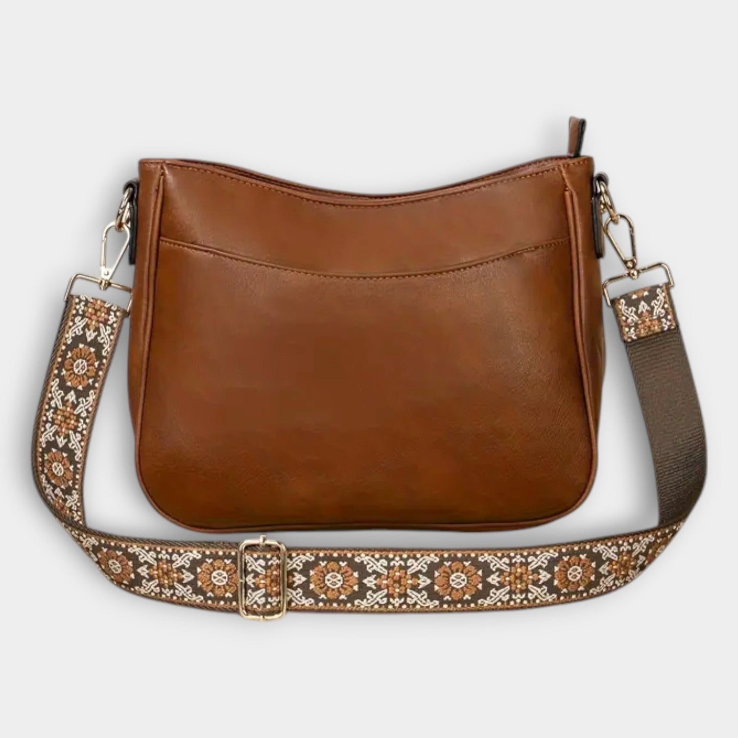 Effortless Brown Leather Crossbody Bag for Women with Casual Style