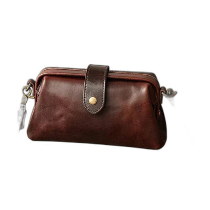 Effortless Brown Leather Crossbody Bag for Women with Casual Style