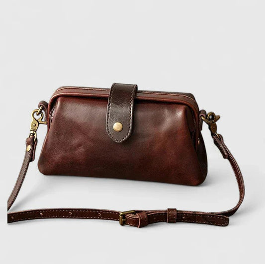 Effortless Brown Leather Crossbody Bag for Women with Casual Style