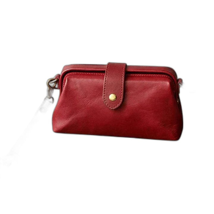 Effortless Brown Leather Crossbody Bag for Women with Casual Style