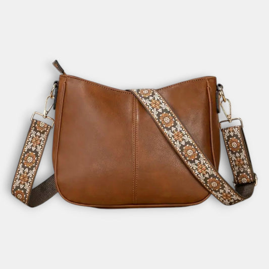 Effortless Brown Leather Crossbody Bag for Women with Shoulder Casual Style