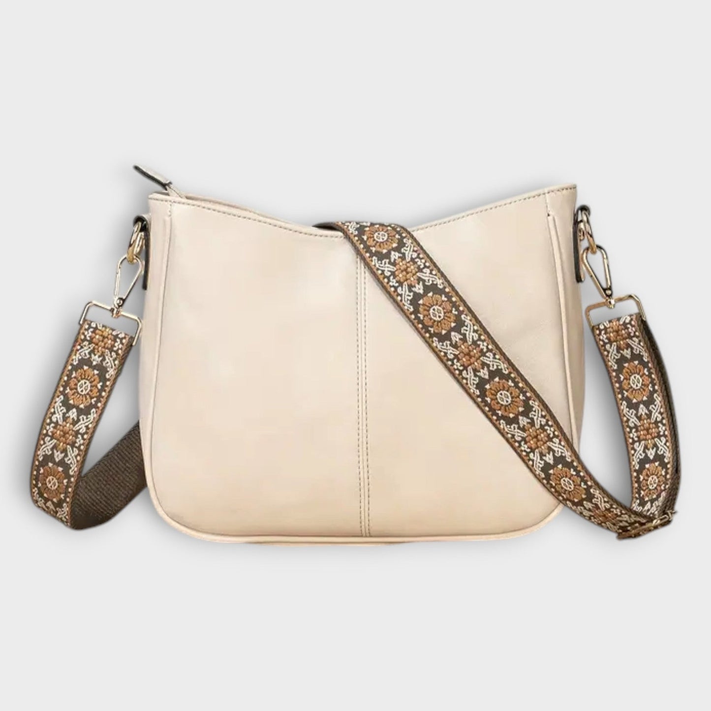 Effortless Brown Leather Crossbody Bag for Women with Shoulder Casual Style