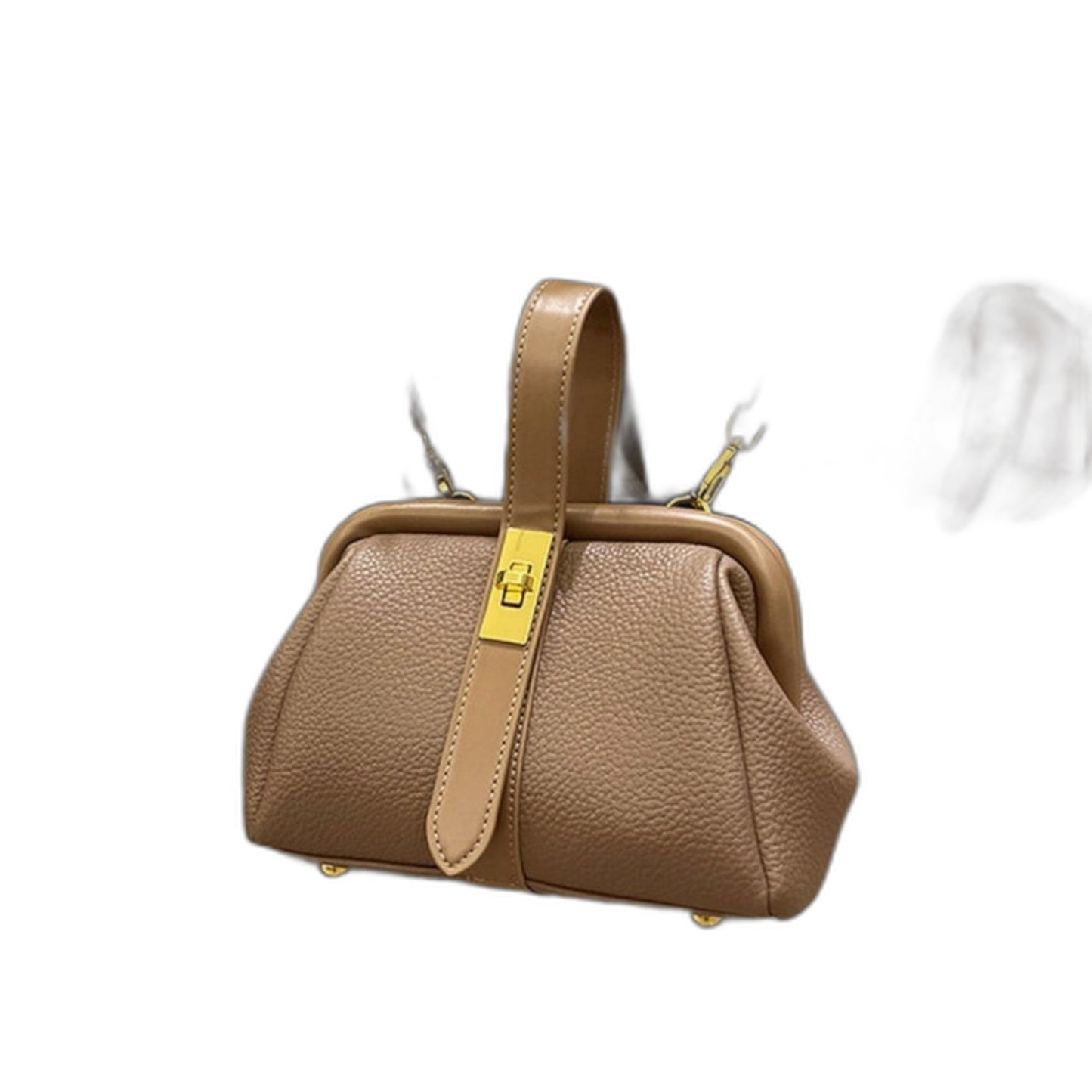 Effortless Brown Leather Satchel Bag for Women with Casual Style