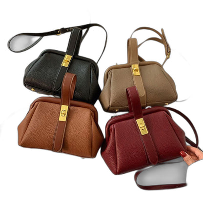 Effortless Brown Leather Satchel Bag for Women with Casual Style
