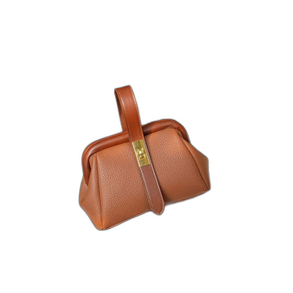 Effortless Brown Leather Satchel Bag for Women with Casual Style