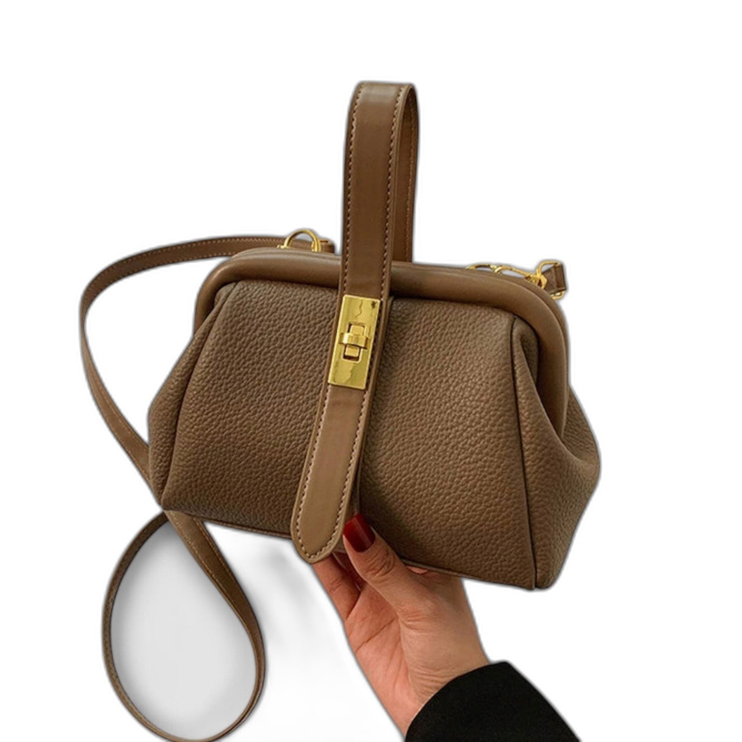 Effortless Brown Leather Satchel Bag for Women with Casual Style