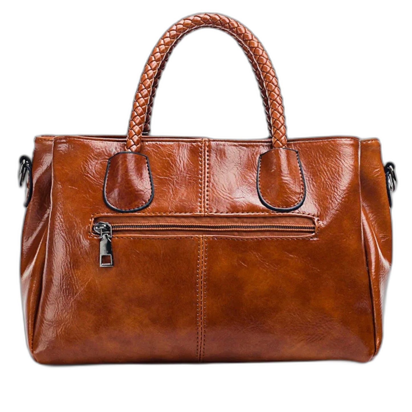 Effortless Brown Leather Satchel Bag for Women with Casual Style