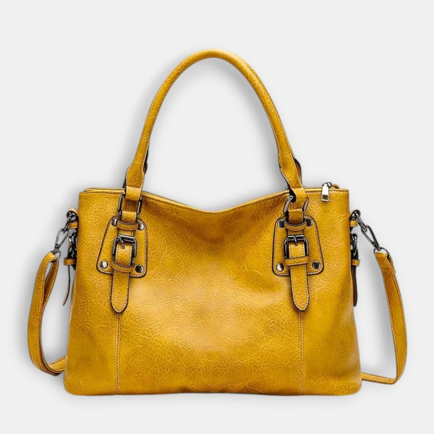 Effortless Brown Leather Satchel Bag for Women with Casual Style