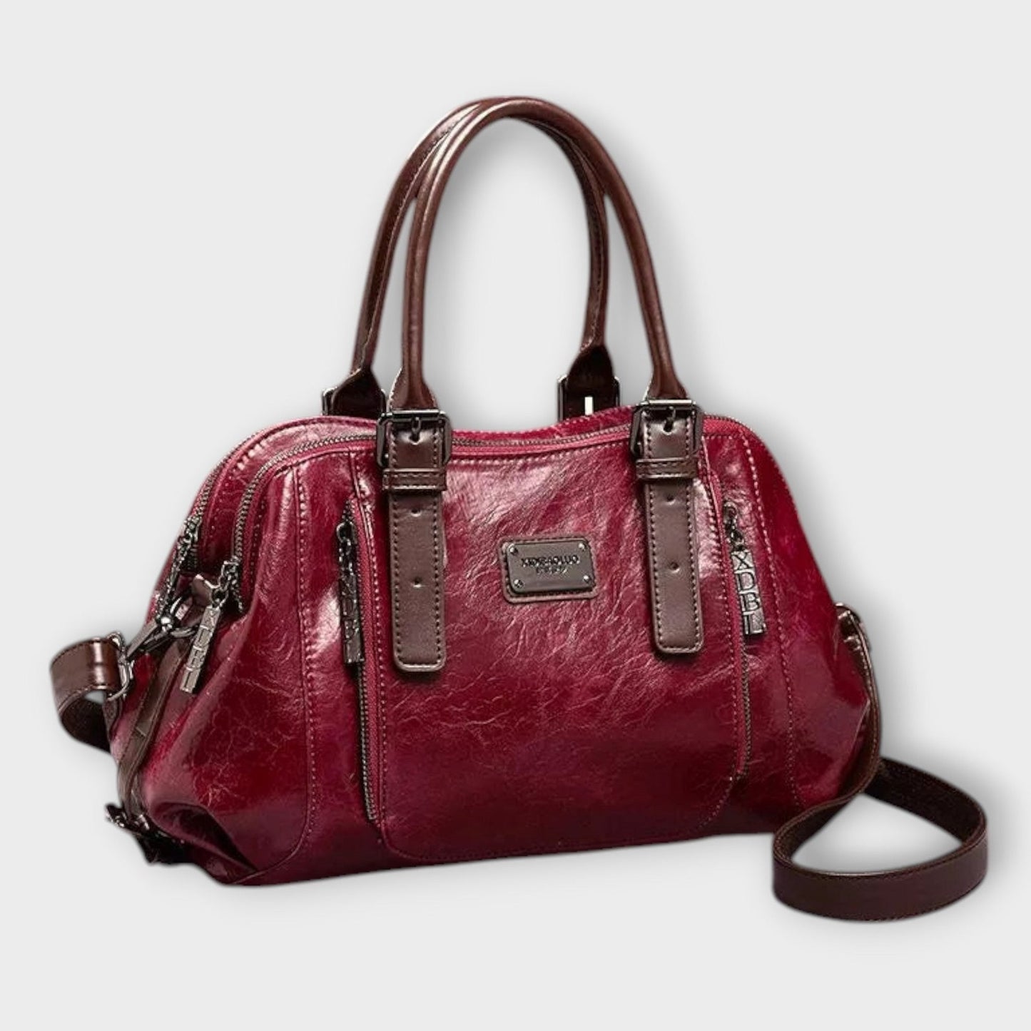 Effortless Brown Leather Satchel Bag for Women with Casual Style