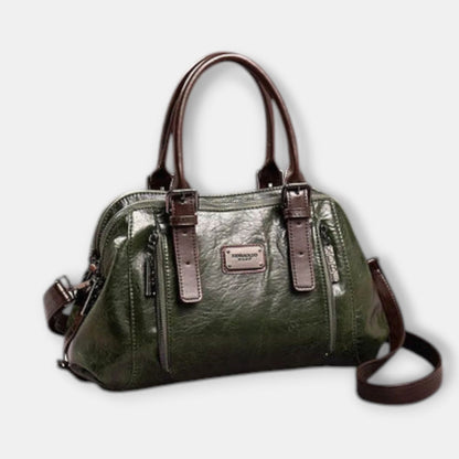Effortless Brown Leather Satchel Bag for Women with Casual Style