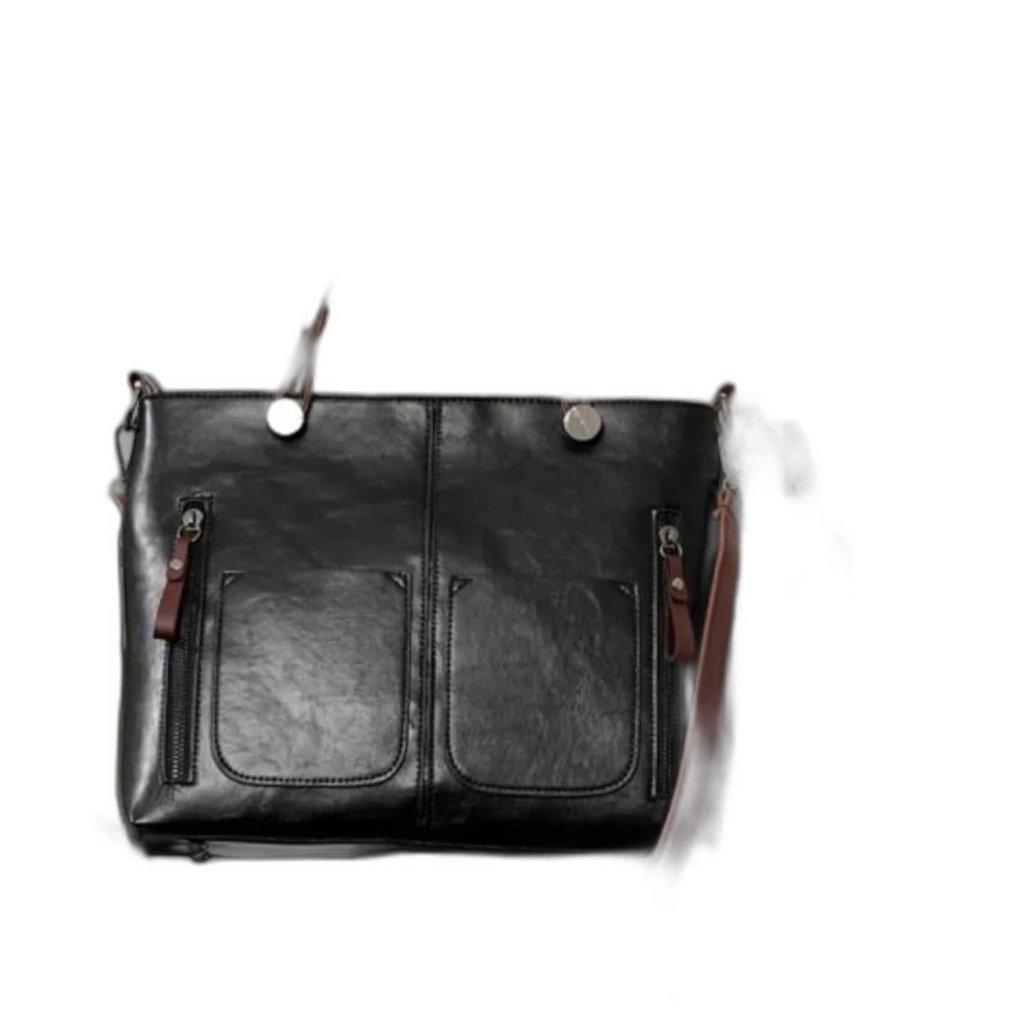 Effortless Brown Leather Satchel Bag for Women with Pockets Casual Style