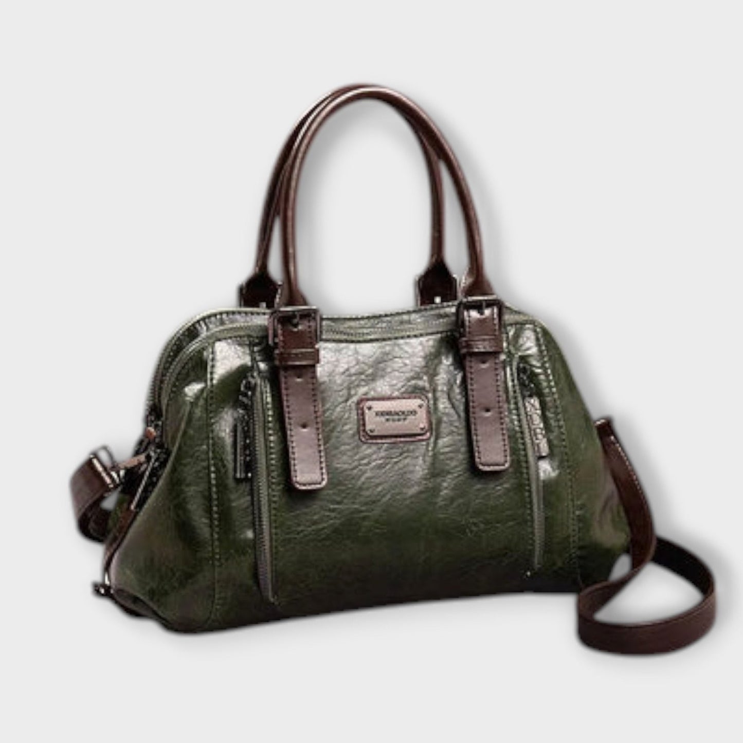 Effortless Brown Leather Satchel Bag for Women with Shoulder Casual Style