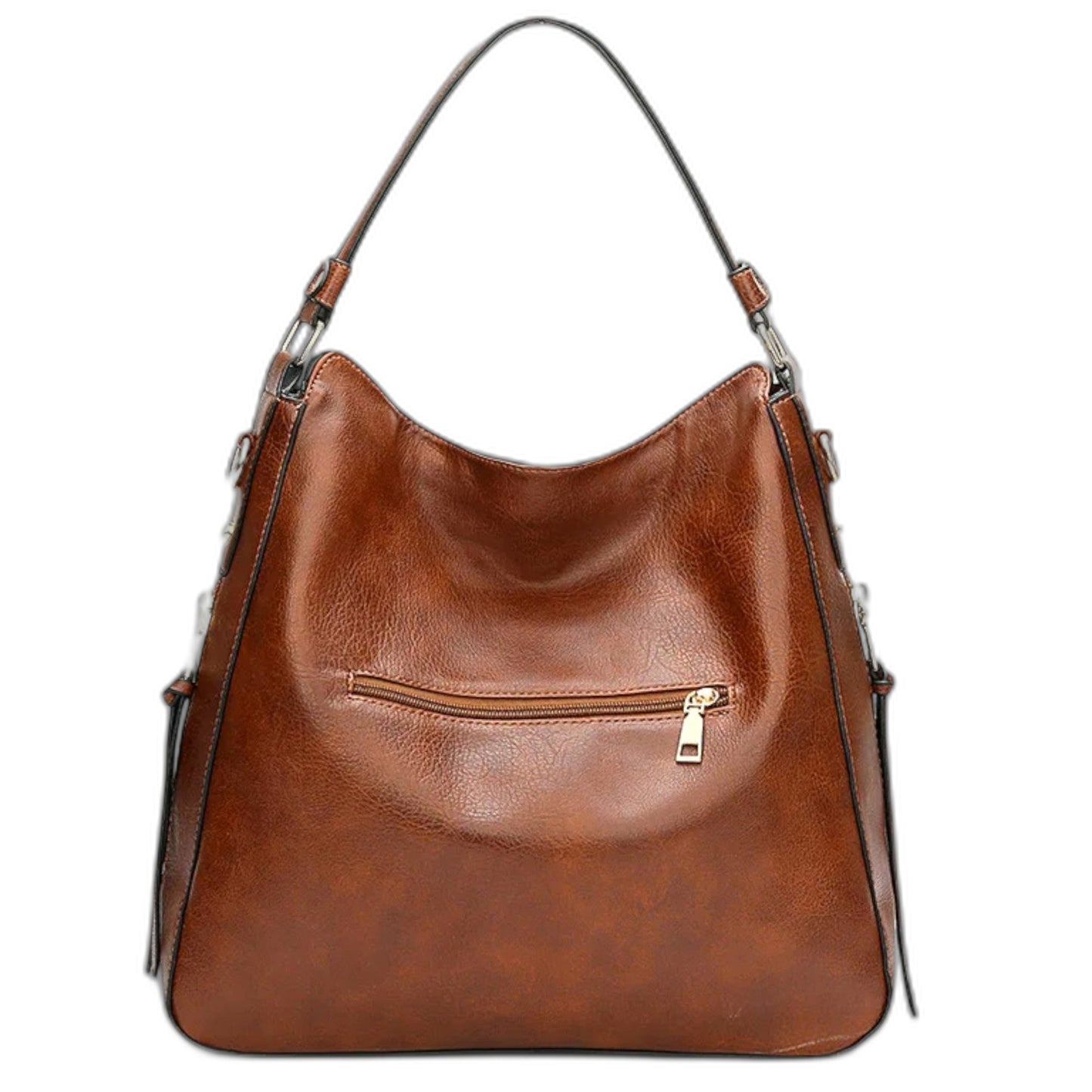 Effortless Brown Leather Shoulder Bag for Women with Casual Style