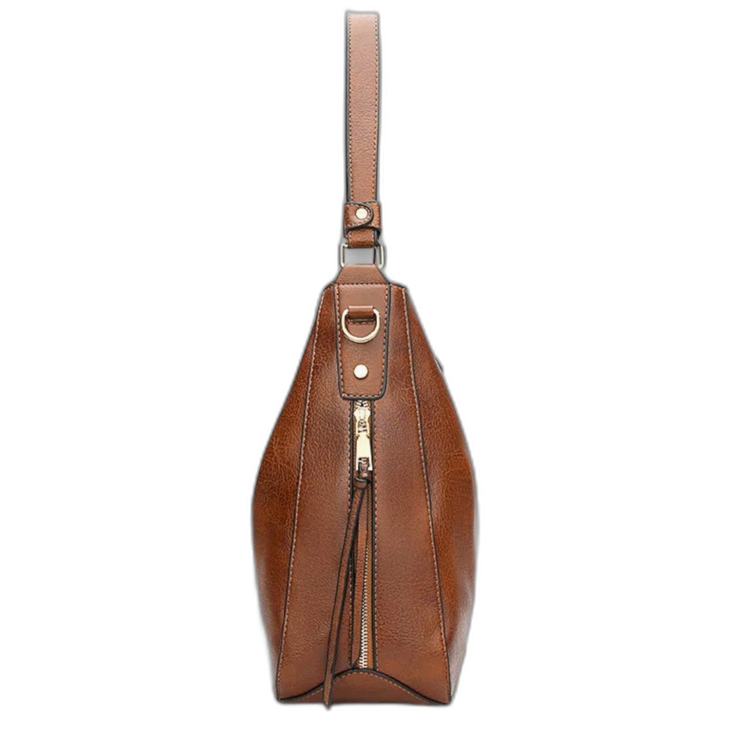 Effortless Brown Leather Shoulder Bag for Women with Casual Style