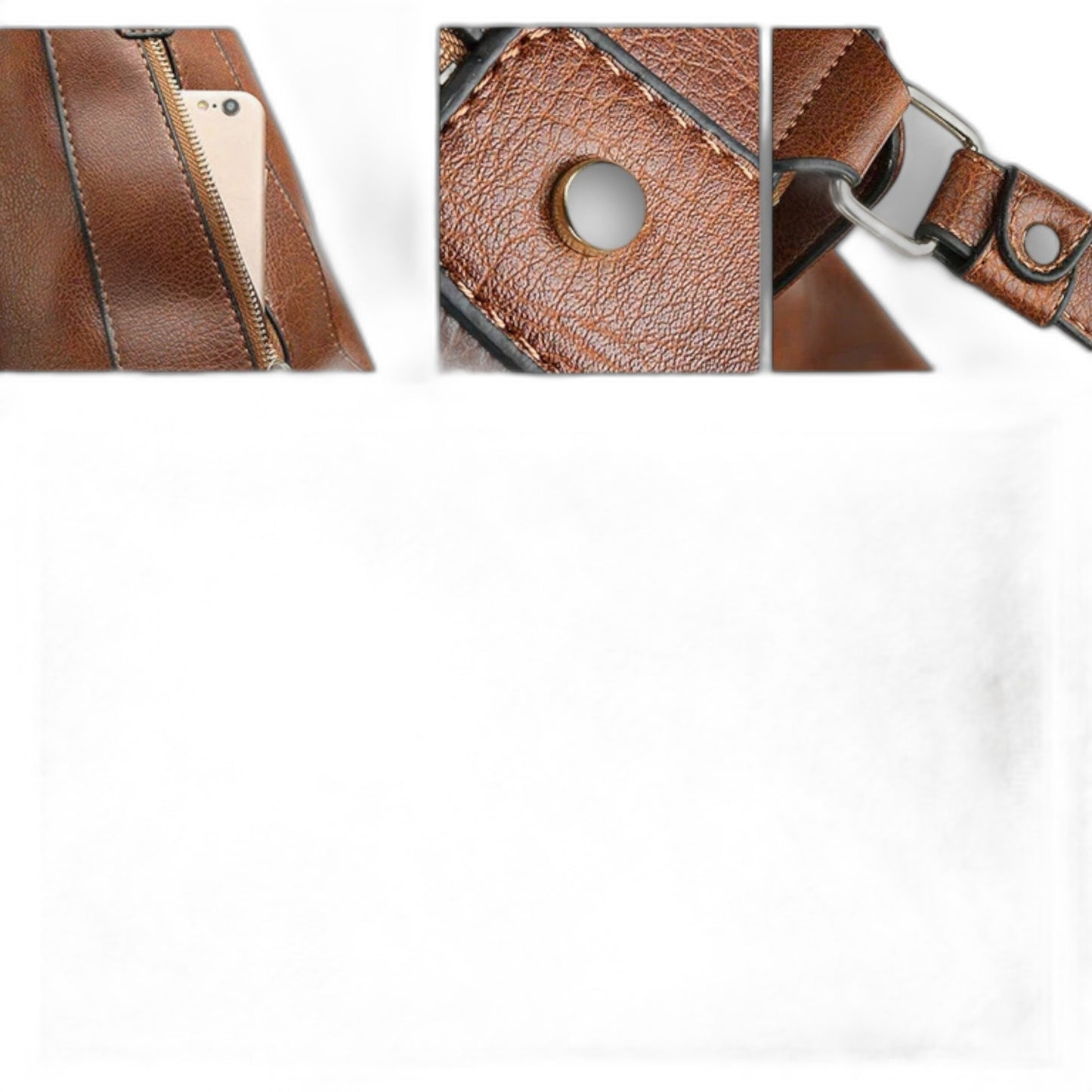 Effortless Brown Leather Shoulder Bag for Women with Casual Style