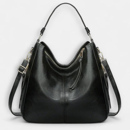 Effortless Brown Leather Shoulder Bag for Women with Casual Style