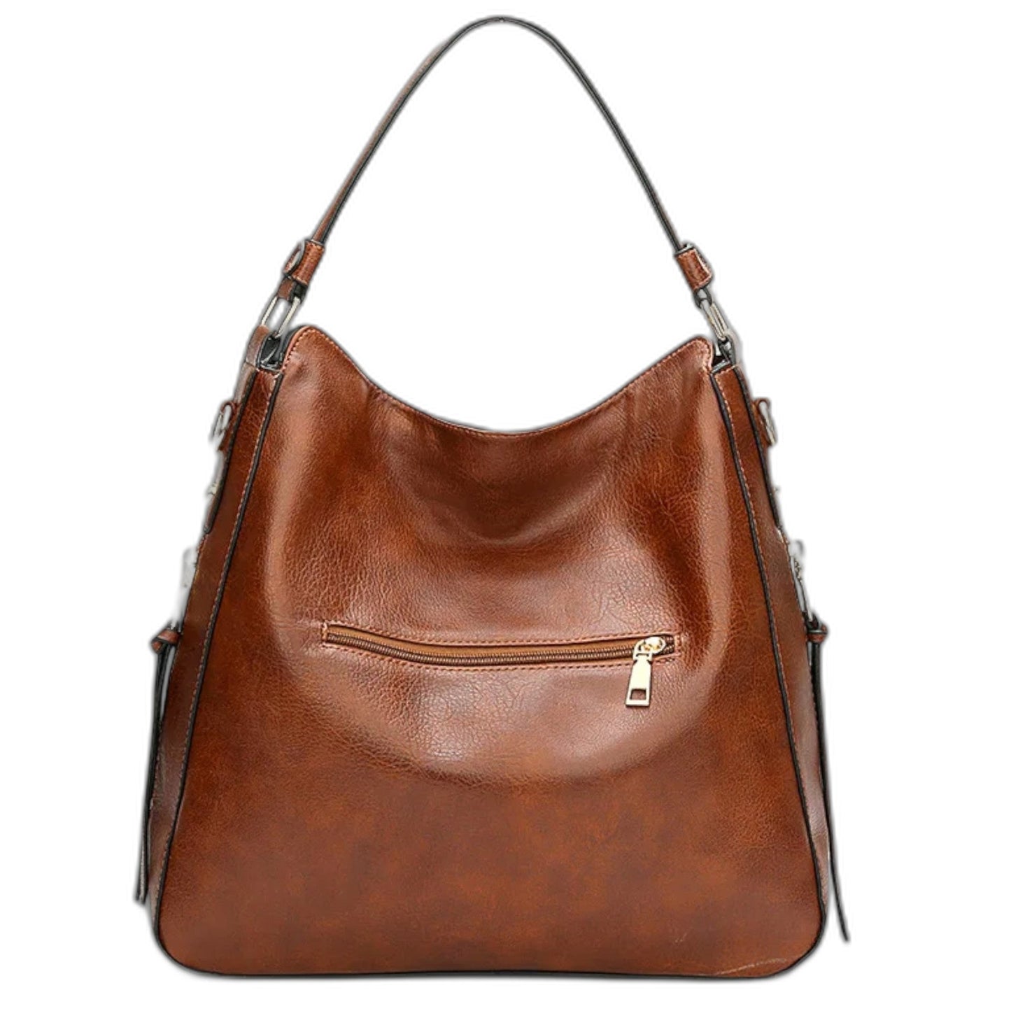 Effortless Brown Leather Shoulder Bag for Women with Casual Style