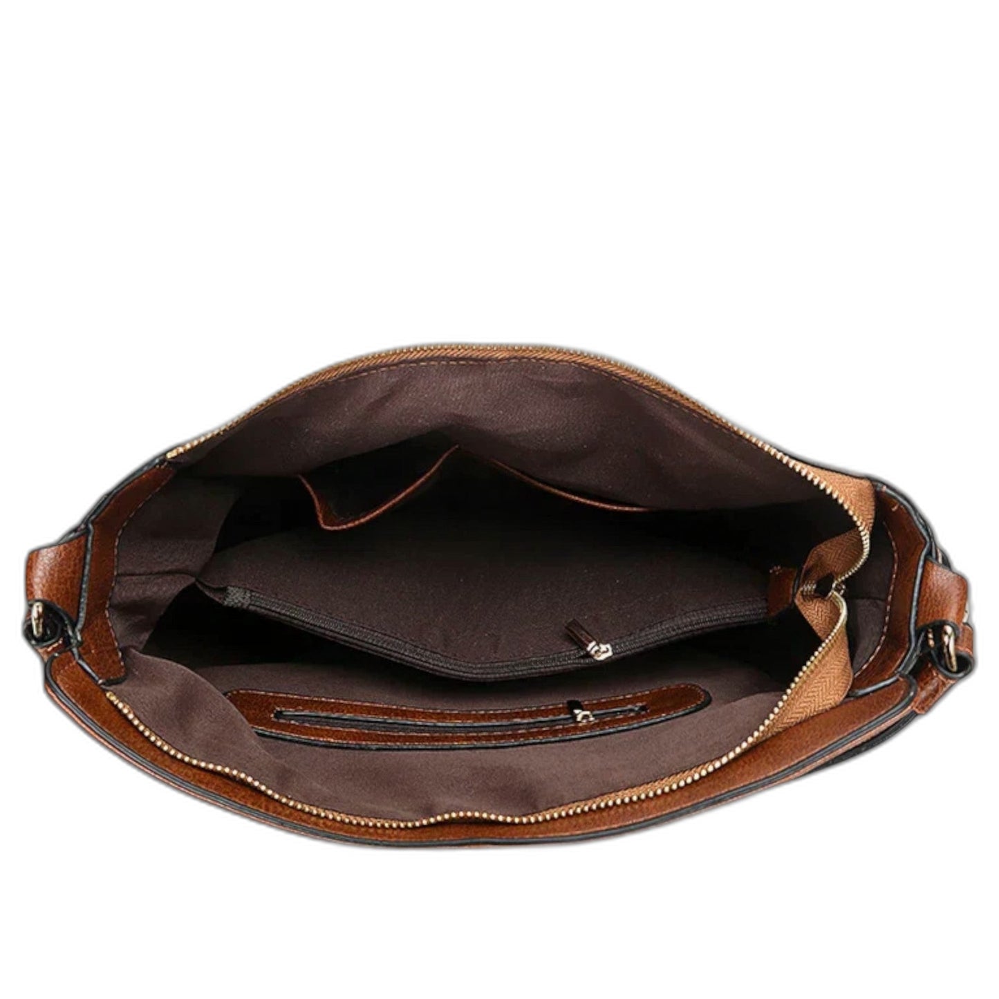 Effortless Brown Leather Shoulder Bag for Women with Casual Style